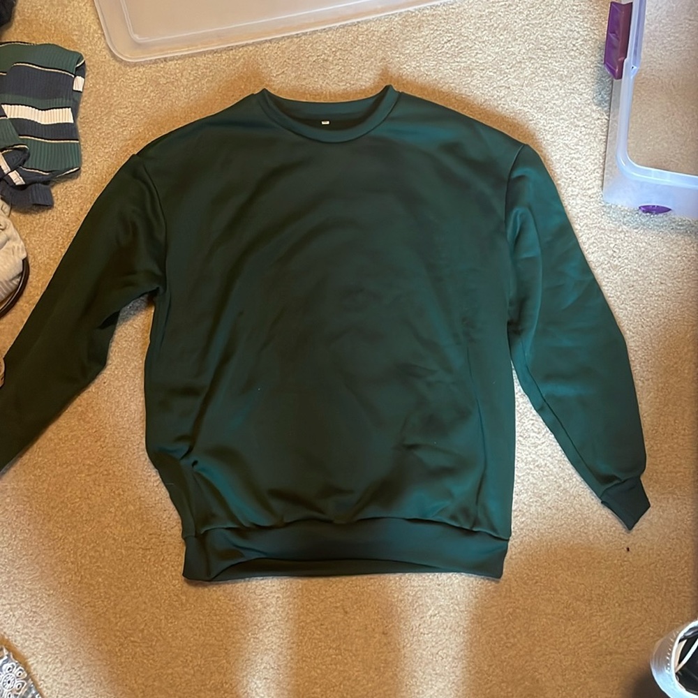 men’s XL dark green crewneck